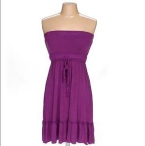 Purple Strapless Dress